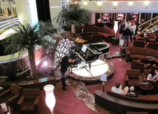 The lobby of the ship